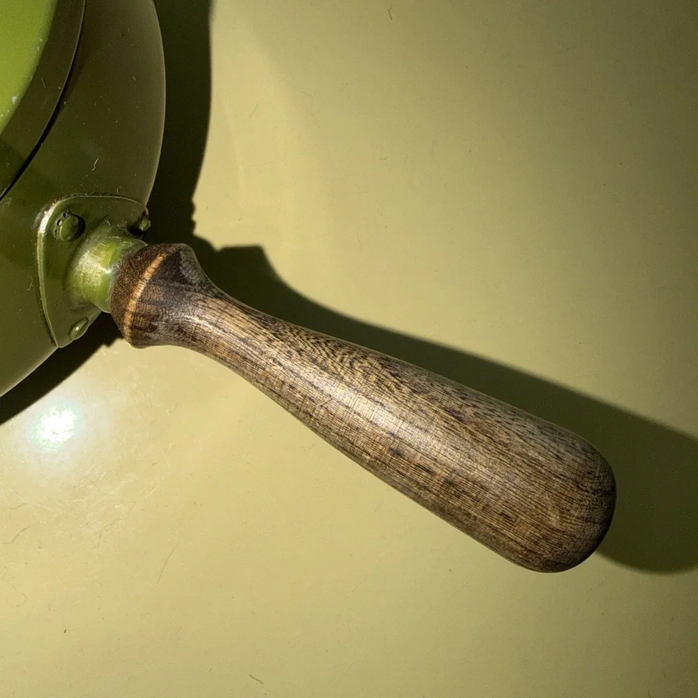 Vintage 1970s MCM Green Fondue Pot Avocado Green